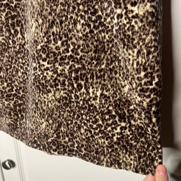 NWT Talbots Leopard Velour Pencil Skirt - Picture 5 of 7